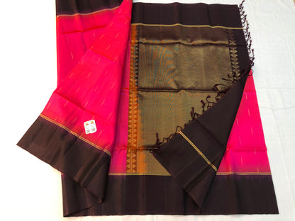 Pattu Soft Silk Indian Saree Pure Silk Sari Dark Pink SS38