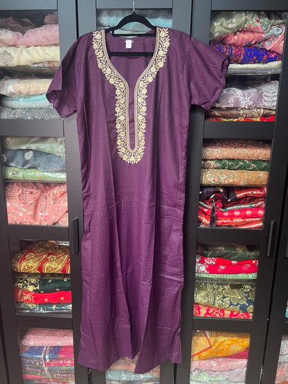 Free size Indian Cotton Nighty Nightgown NI12