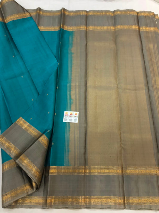 Vintage Kanchipuram Pure Silk Saree Bridal Indian Kanjivaram Sari SPK333