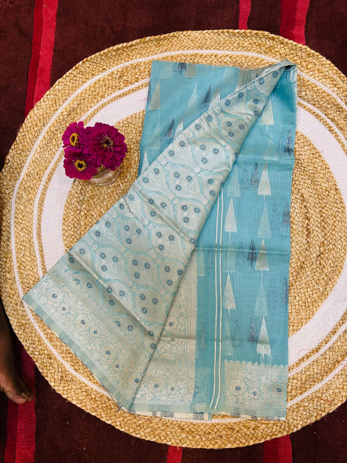 Blue Sari Indian Saree S32