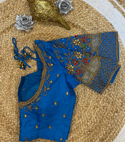 32” XS Size 6 Aari Worked Sari Blouse Indian Saree Top B175