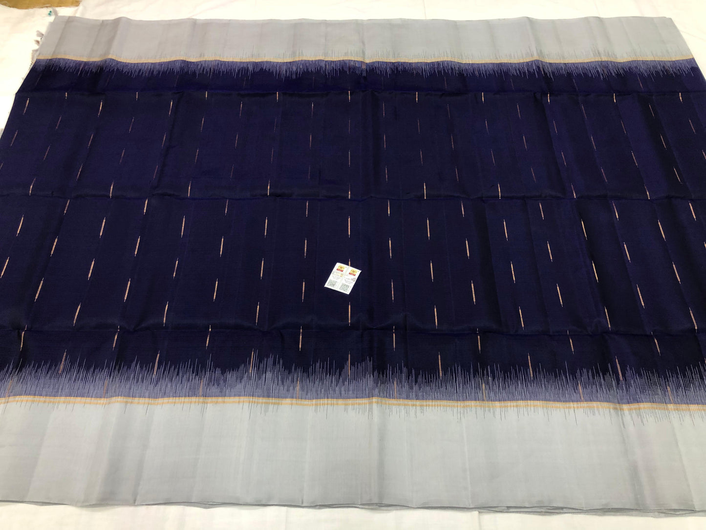 Pattu Soft Silk Indian Saree Pure Silk Sari Blue Grey SS54