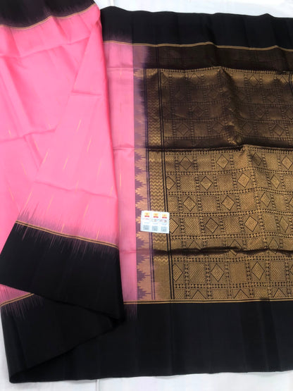 Pattu Soft Silk Indian Saree Pure Silk Sari pink SS57