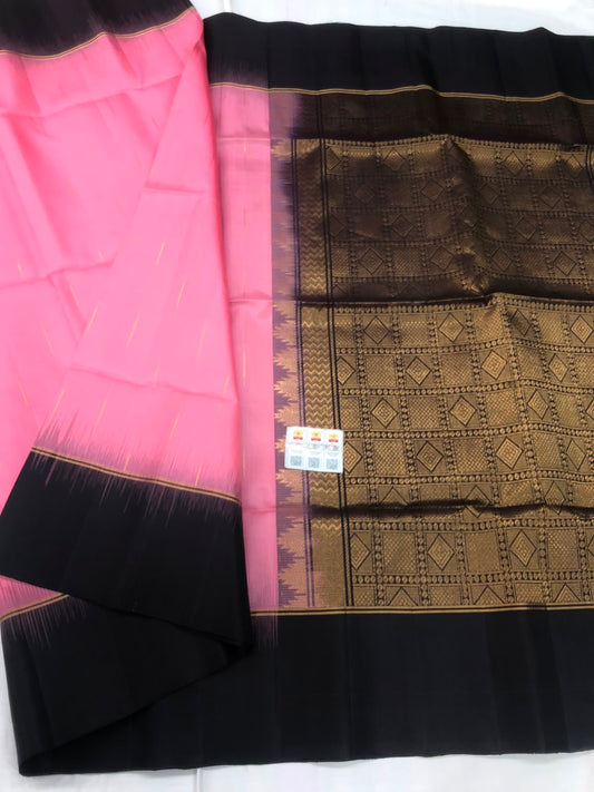 Pattu Soft Silk Indian Saree Pure Silk Sari pink SS57