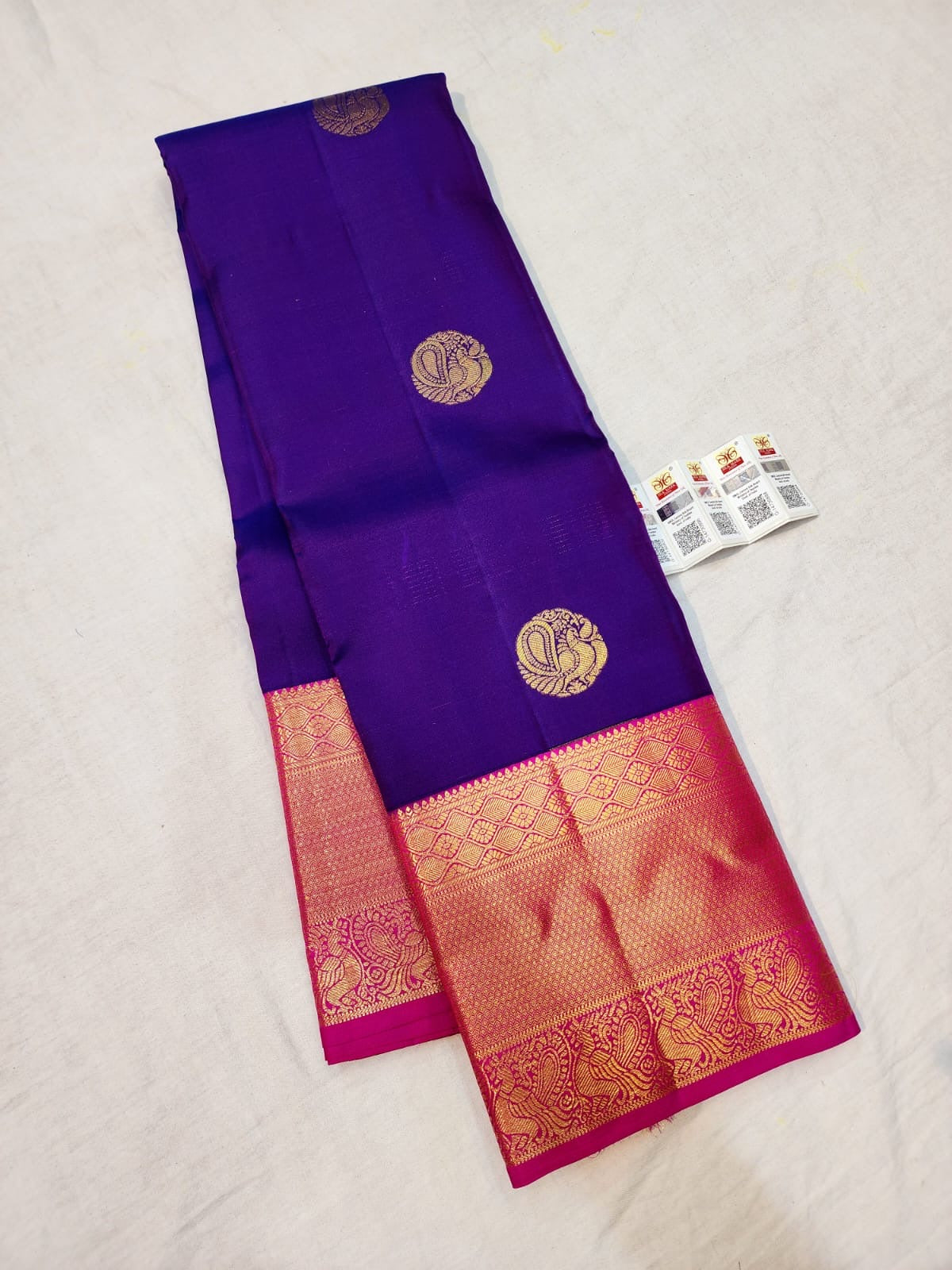 1g Gold Korvai Kanchipuram Pure Silk Saree Handloom Kanjivaram Sari| SPK191