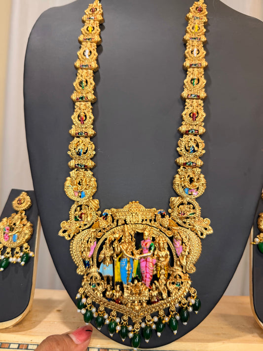 Srinivasa Kalyanam Haram Necklace & Earrings Jewellery Set N84