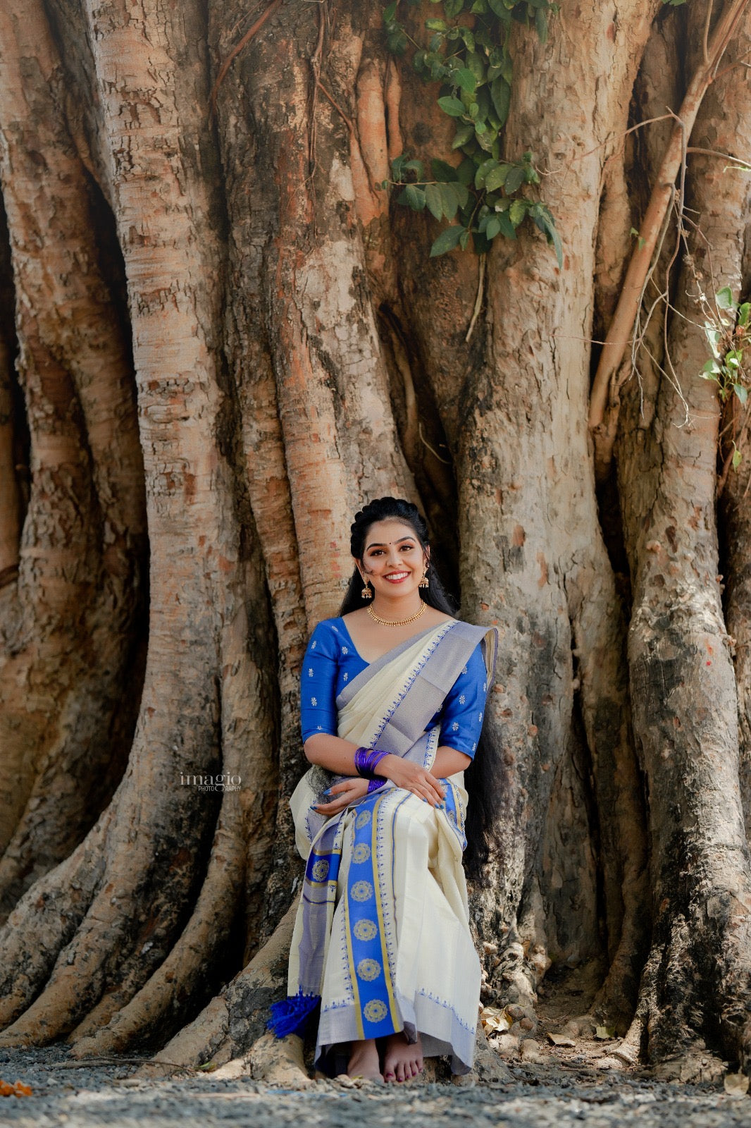 Kerala Multi Set Mundu Vishu Sari Indian hand Printed Kasavu Onam Saree C53