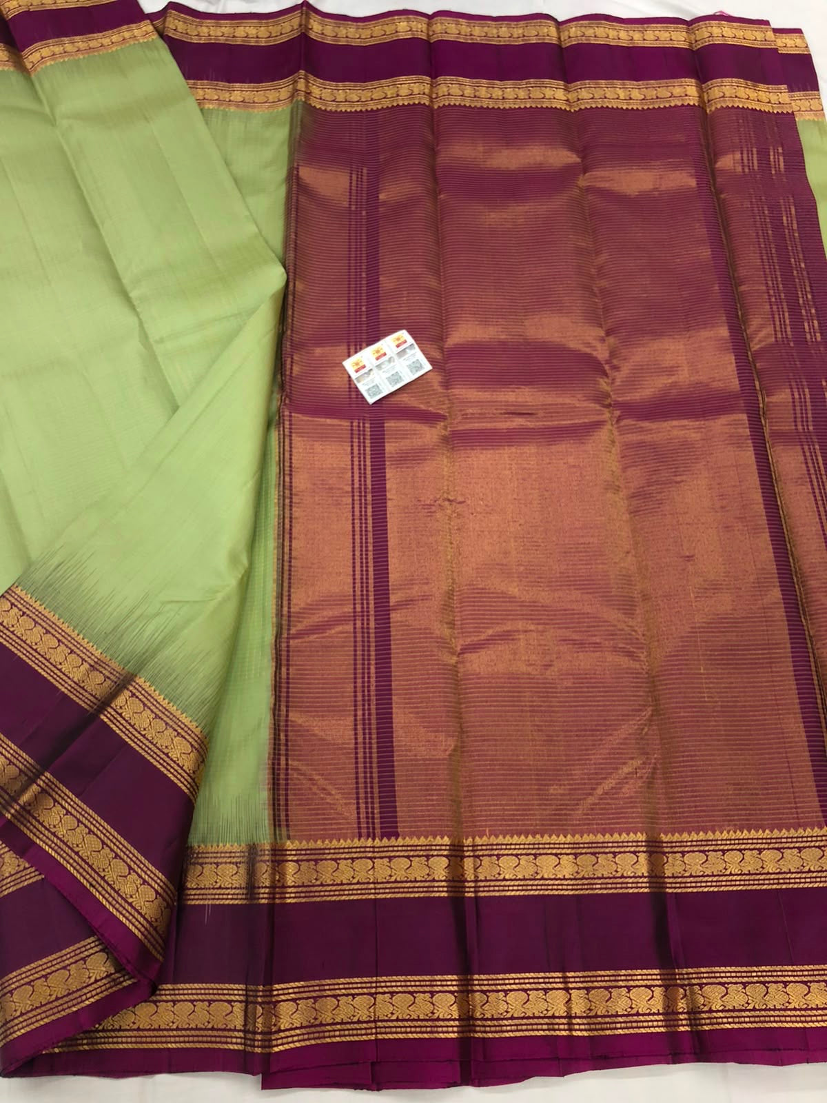Kanchipuram Pure Silk Saree Bridal Indian Kanjivaram Sari SPK335