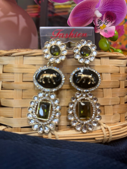 Purple Indian Sabyasachi Inspired Earrings Stylish Indian Jewellery E12