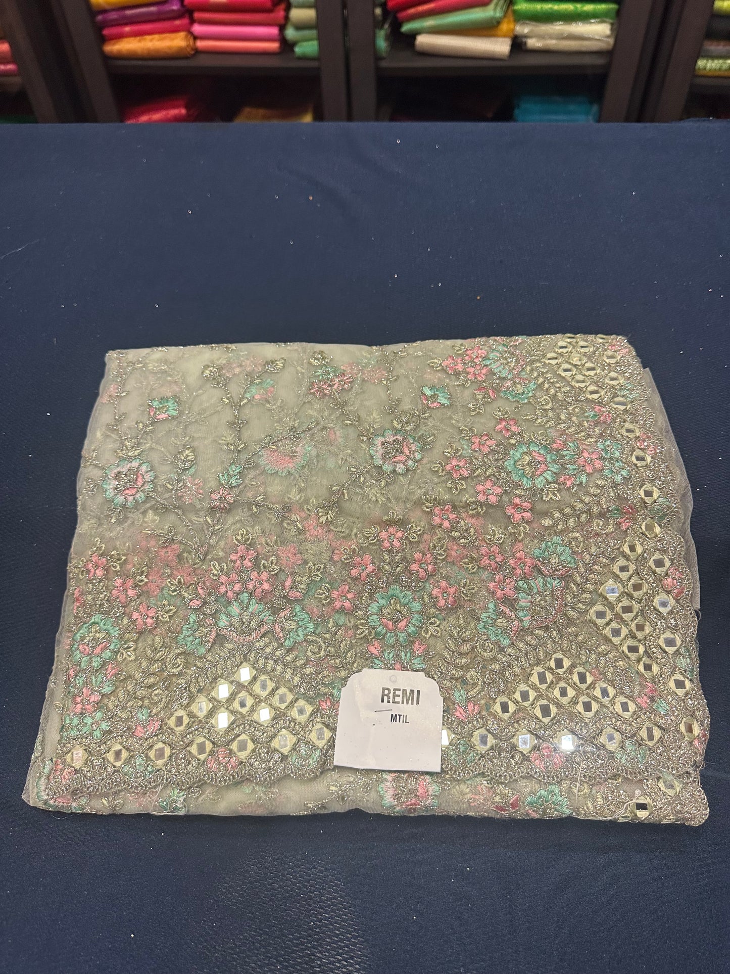 Pastel Green Fancy Party wear Net Sari Indian Saree S81