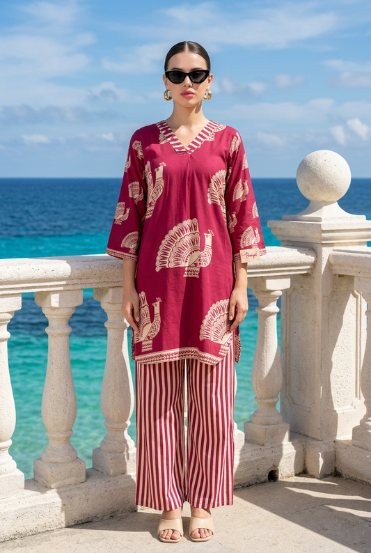 Indian modern coord set Outfit Salwar Kameez Suit Z2