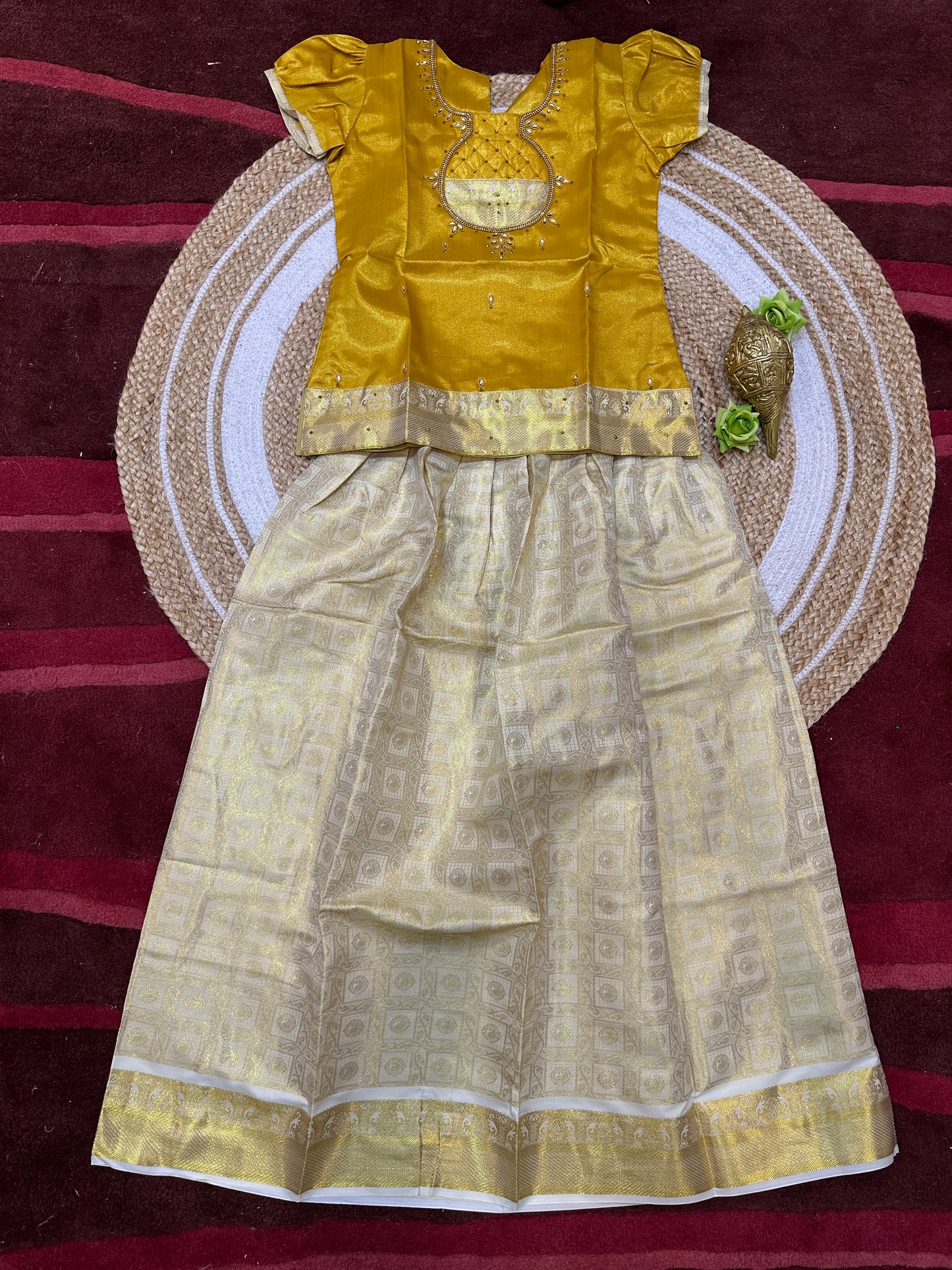 Indian Lehenga Pattu Pavadai Sattai Skirt Top G28