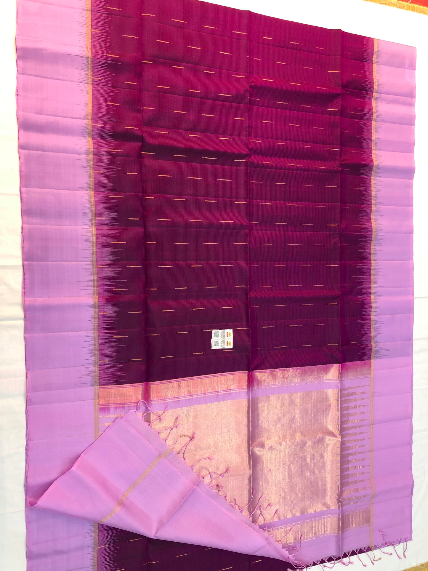 Kanchipuram Pattu Soft Silk Indian Saree Pure Silk Sari Magenta SS35