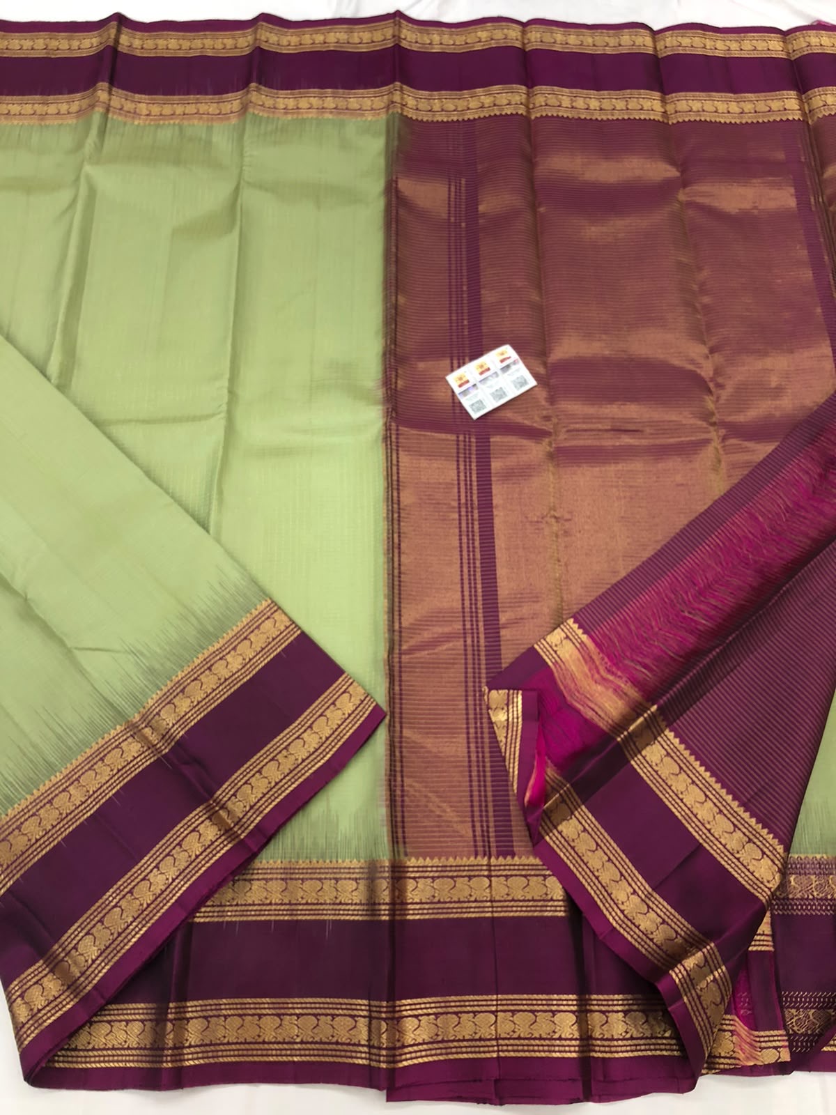 Kanchipuram Pure Silk Saree Bridal Indian Kanjivaram Sari SPK335