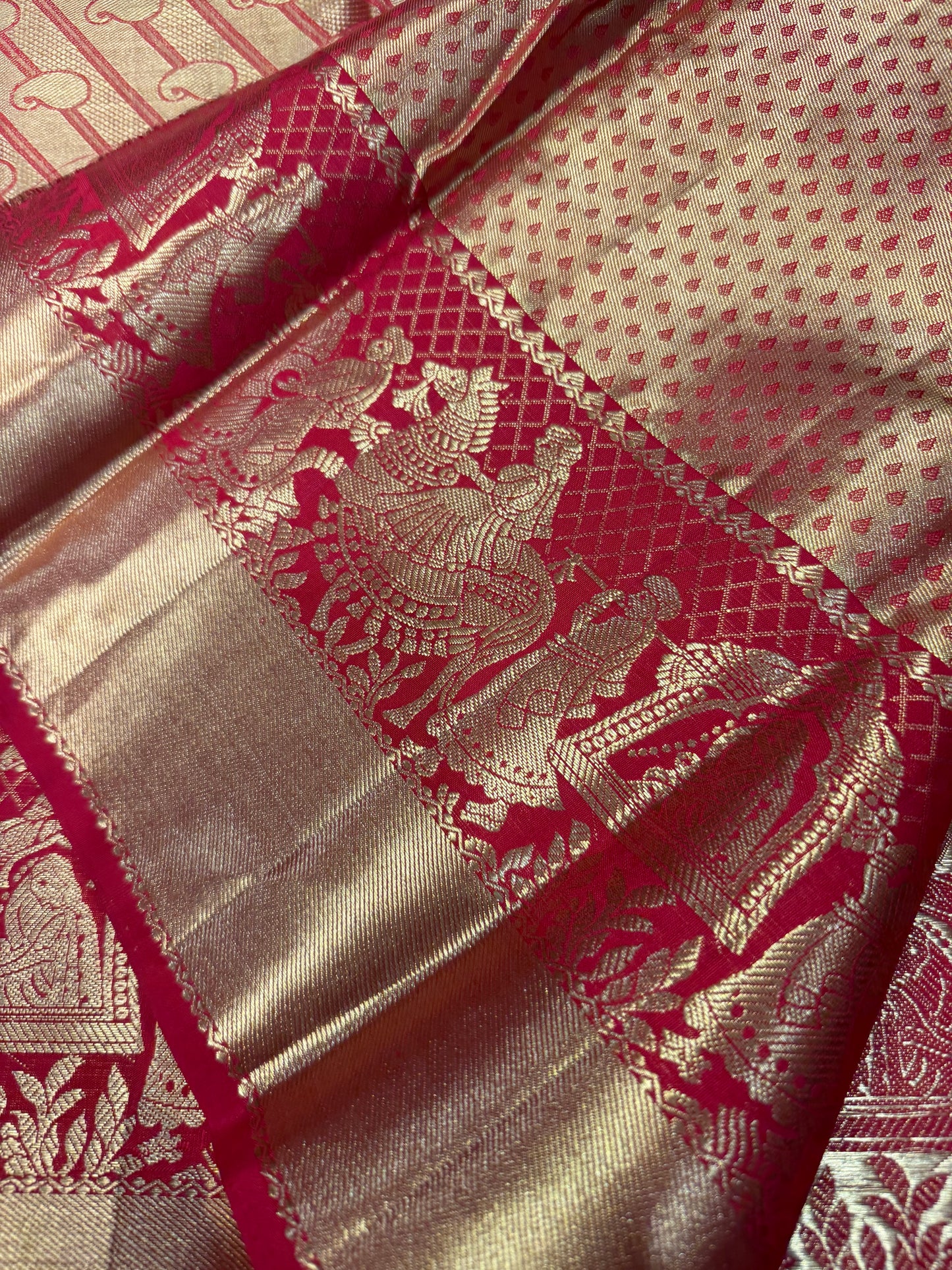 Kanchipuram Pure Silk Saree Indian Kanjivaram Bridal Sari SPK423