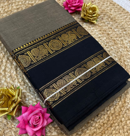 Chettinad Silk Cotton Traditional Kanchi Sari South Indian Saree S142