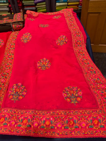 Georgette Sari Indian Fancy Party wear Saree SAR2