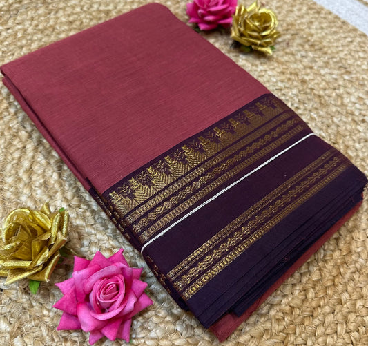 Chettinad Silk Cotton Traditional Kanchi Sari South Indian Saree S142
