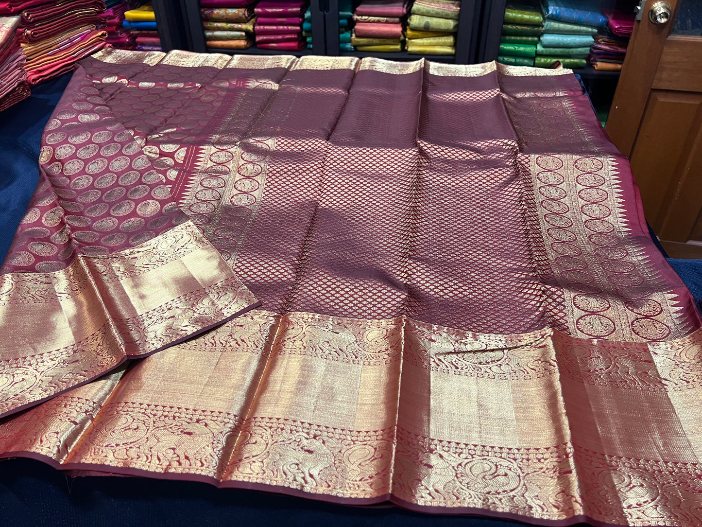 Kanchipuram Pure Silk Saree Maroon Kanjivaram Sari| SPK114
