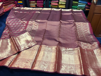 Kanchipuram Pure Silk Saree Maroon Kanjivaram Sari| SPK114