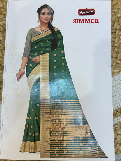 Green Sari Indian Saree S29