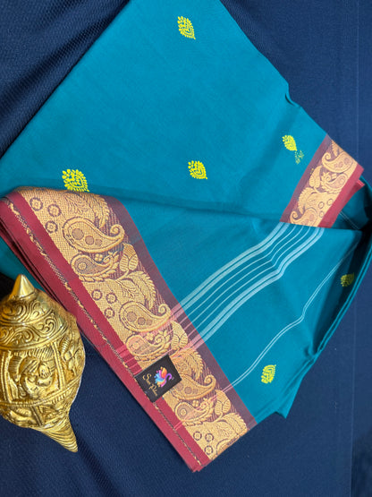 Cotton Sari Green Indian Saree S2