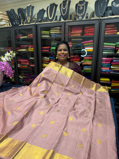 Vintage Kanchipuram Pure Silk Saree Bridal Kanjivaram Sari SPK321