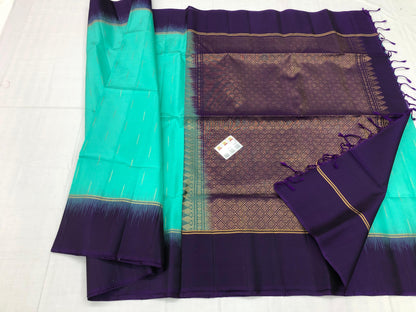 Kanchipuram Pattu Soft Silk Saree Pure Silk Bridal Sari Blue | SS7