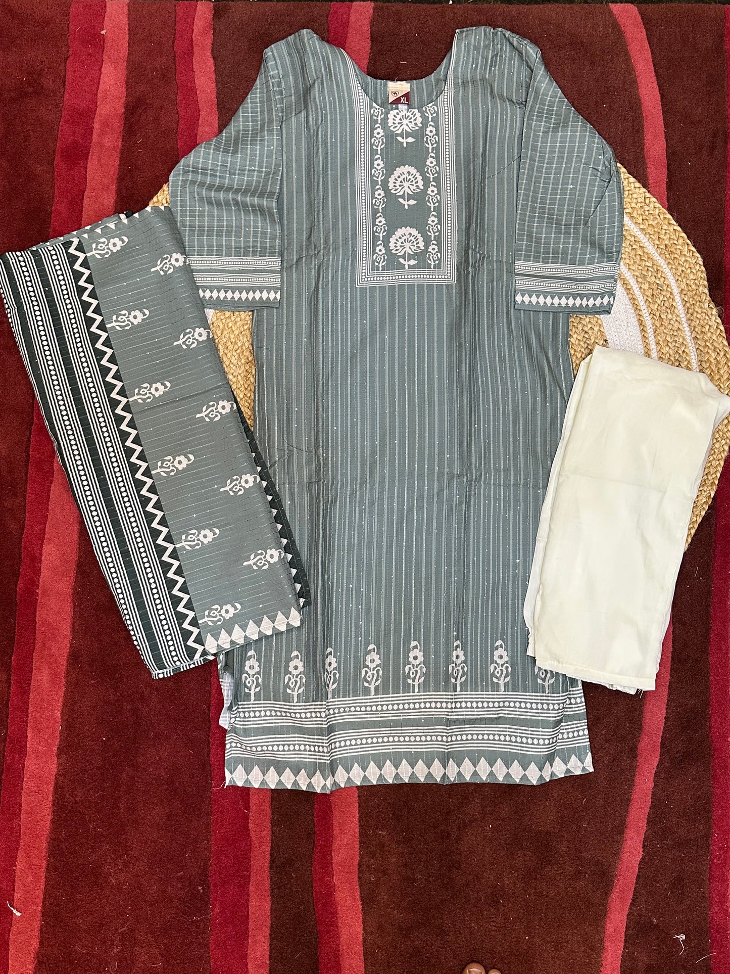 40” L Indian Ladies Outfit Salwar Kameez Kurti Suit Set SS15