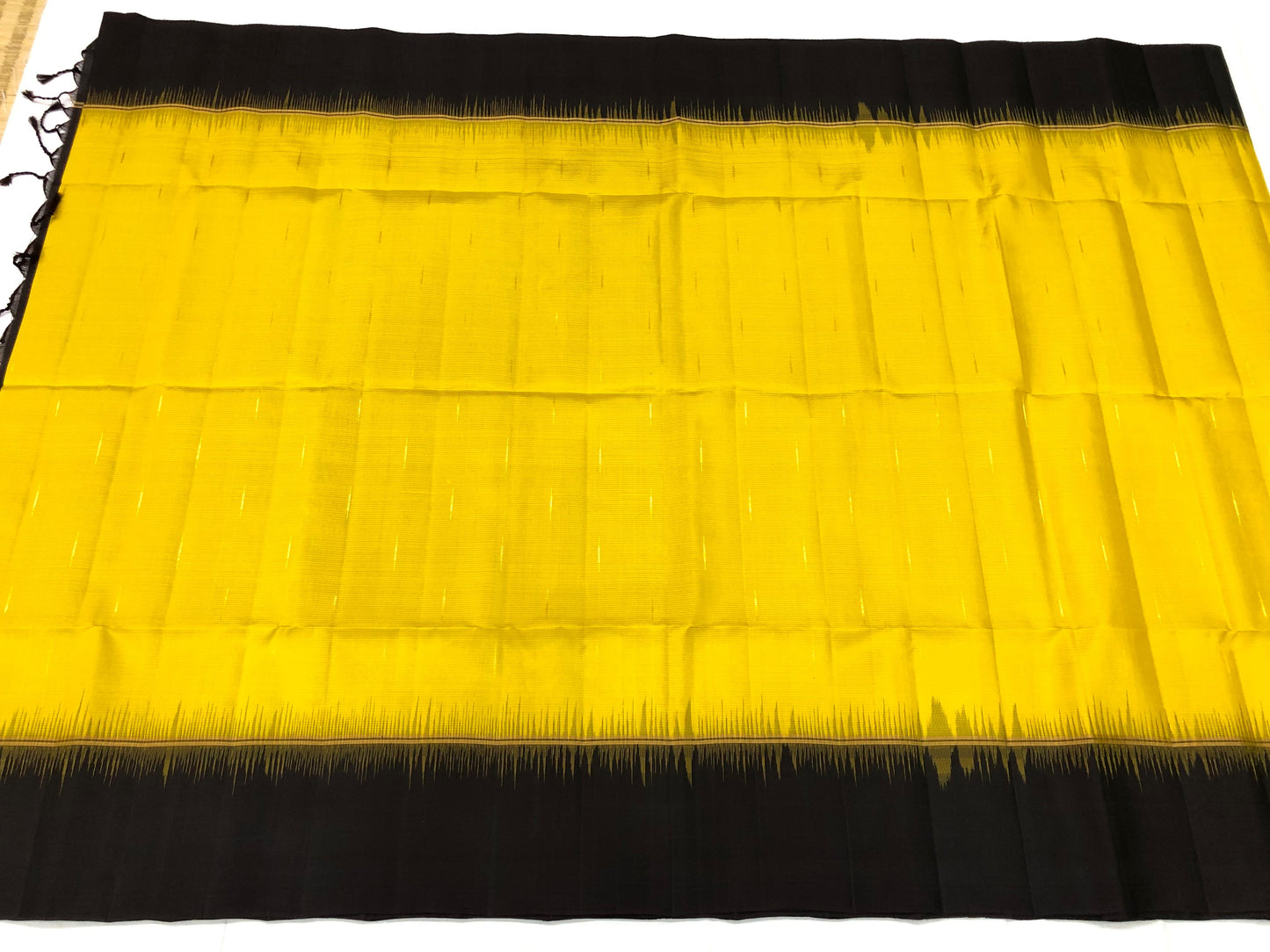 Kanchipuram Pattu Soft Silk Indian Saree Pure Silk Sari Yellow| SS21