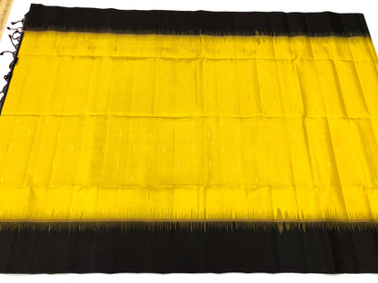Kanchipuram Pattu Soft Silk Indian Saree Pure Silk Sari Yellow| SS21