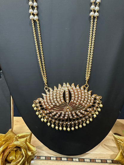 Impon Indian Necklace Pearls Pathakkam N16