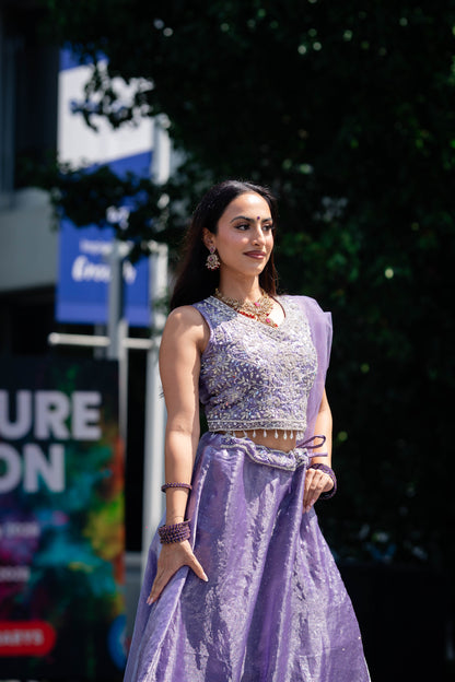 Small 36” Indian Lehenga Lavender Lehnga L2