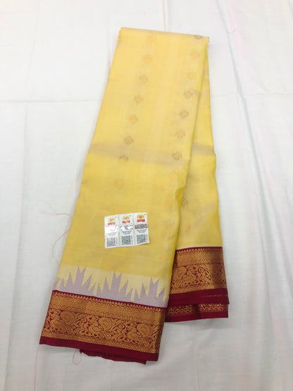 Kanchipuram Pure Silk Saree Bridal Indian Kanjivaram Sari SPK338