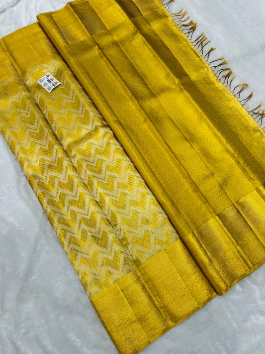 Bridal Tissue Kanchipuram Pure Silk Saree Kanjivaram Sari SPK470