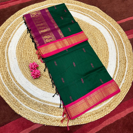 Kalyani Silk Cotton Traditional Sari South Indian Saree S140