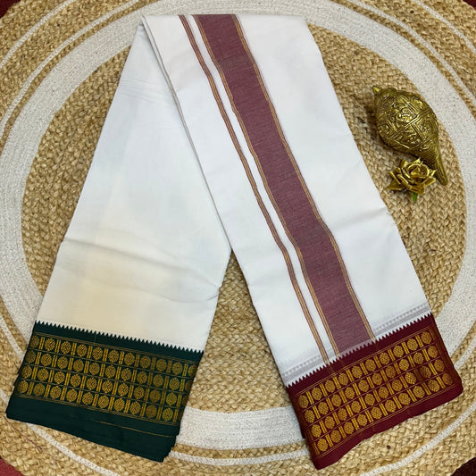 9x5 Iyer / Iyar / Priest South Indian Cotton Vesti Men’s Vetti Dhotti V15
