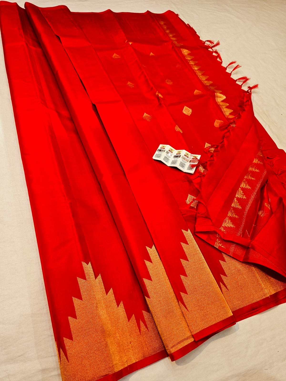 Kanchipuram Pure Silk Saree Bridal Indian Kanjivaram Sari SPK301