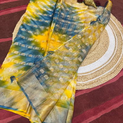 Sari Indian Fancy Casual wear Organza Banarasi Saree SAR6
