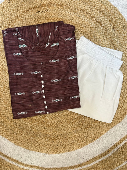 40” L size 10 Anarkali style Long Kurti with Pants SS06