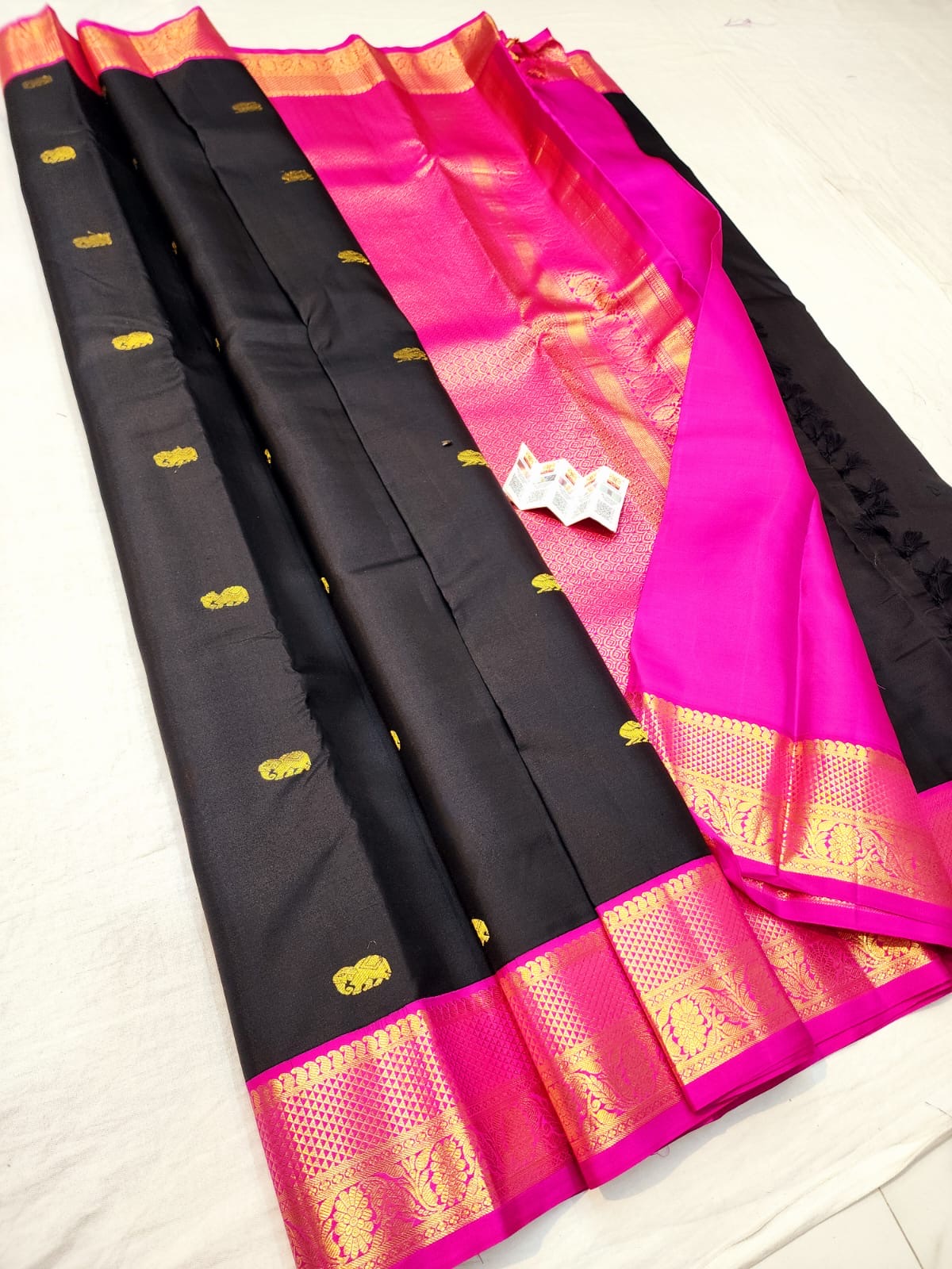 1g Gold Korvai Kanchipuram Pure Silk Saree Handloom Kanjivaram Sari| SPK089