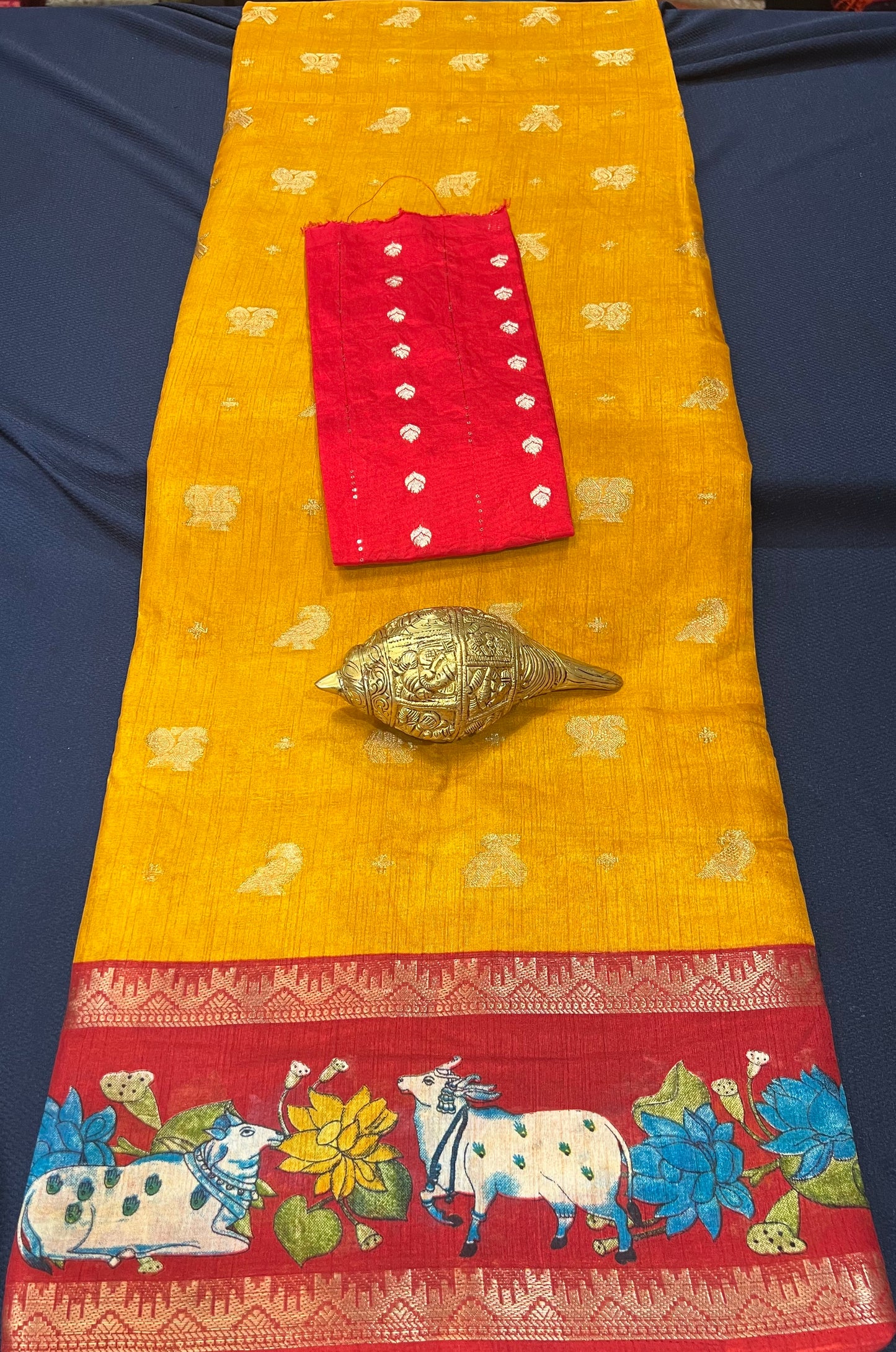 Pichwai Silk Sari Indian Fancy Saree C4