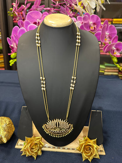 Impon Indian Necklace Pearls Pathakkam N16