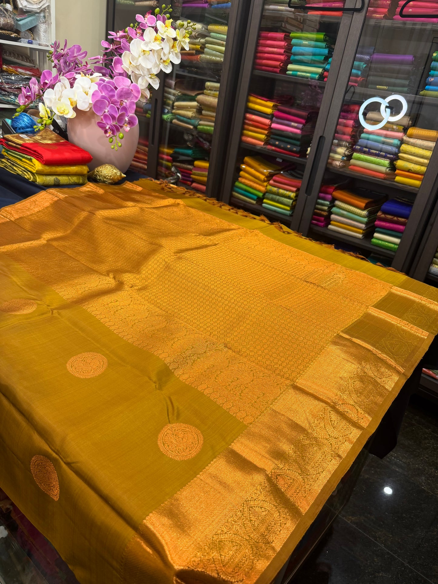 Kanchipuram Pure Silk Saree Bridal Kanjivaram Sari SPK240