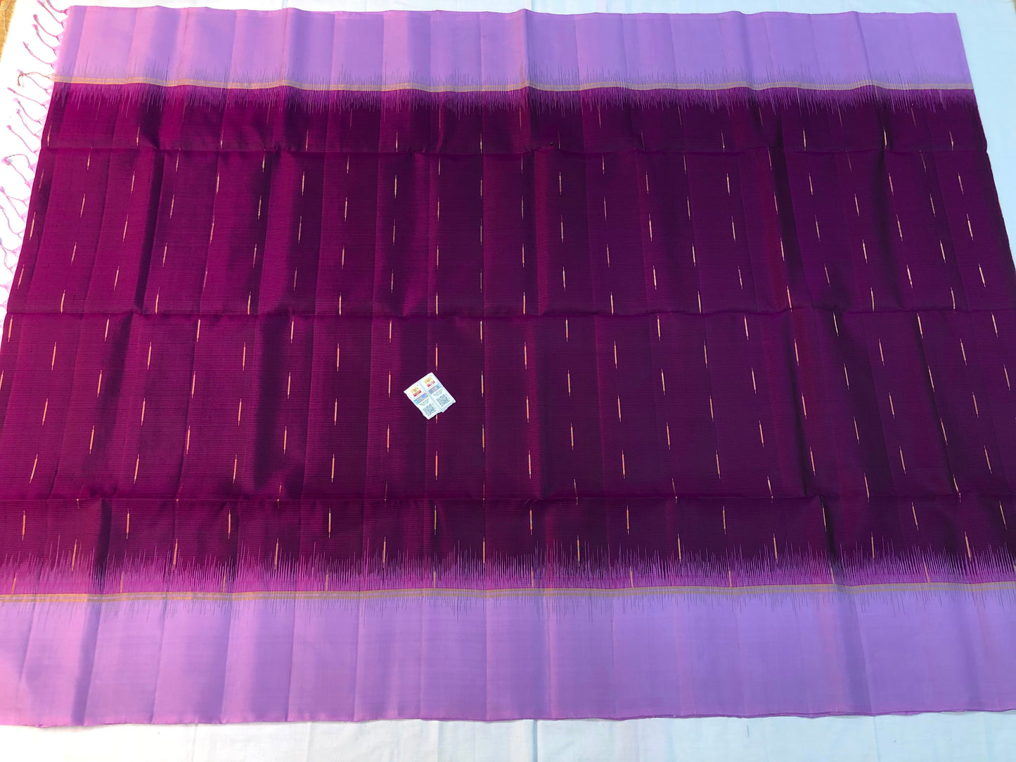 Kanchipuram Pattu Soft Silk Indian Saree Pure Silk Sari Magenta SS35