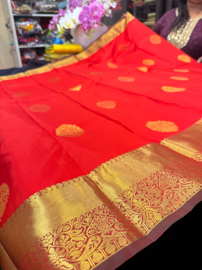 Kanchipuram Pure Silk Saree Bridal Kanjivaram Sari SPK240