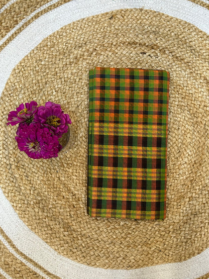 Sungudi Cotton Sari checked Indian Saree S63