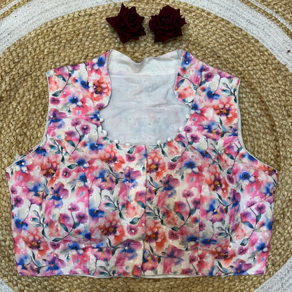 Cotton 38” Medium Sari Blouse Indian Saree Top B422