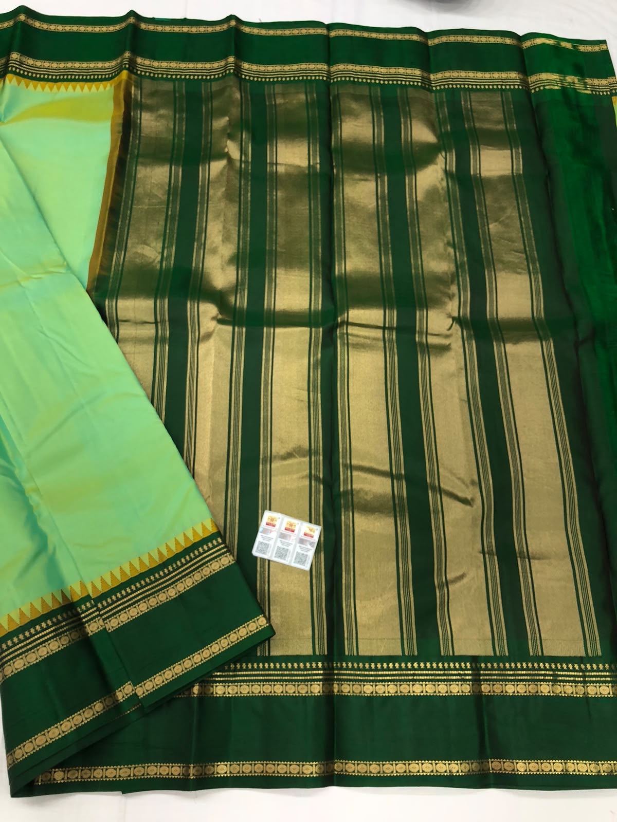 Vintage Kanchipuram Pure Silk Saree Bridal Indian Kanjivaram Sari SPK334