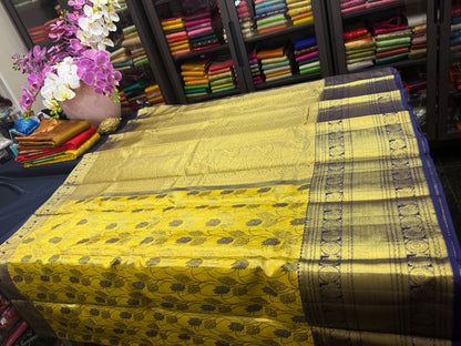 Kanchipuram Pure Silk Saree Bridal Tissue Kanjivaram Sari SPK240